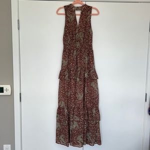 Fall flowy maxi dress
